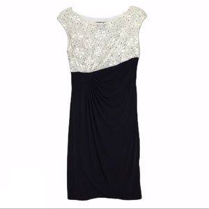 Connected Apparel-Black & Ivory Party Dress-Sz 10P